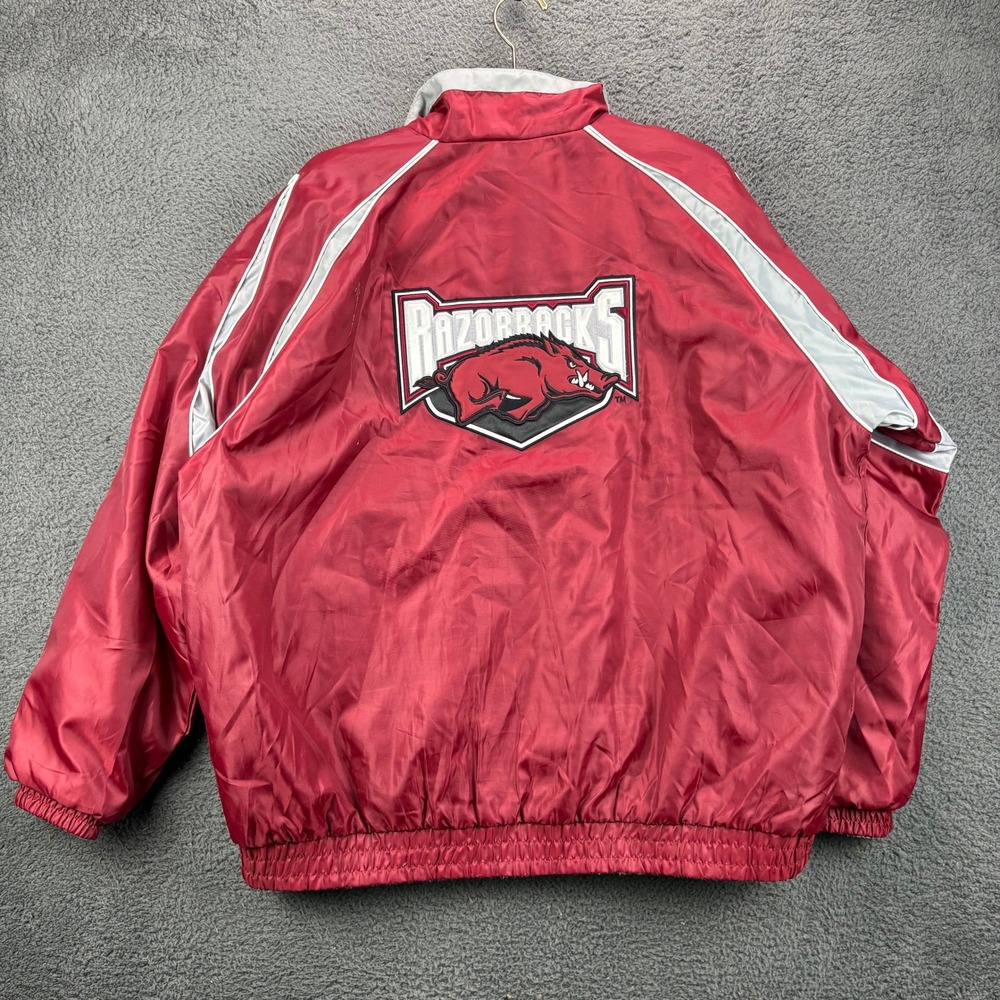 G-III Sports Arkansas Razorbacks Mens XXL Red Fleece Lined Full Zip Jacket NCAA